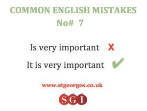 Common English Mistakes 7 - It is very important