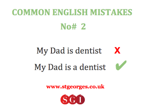 Common English Mistakes 2 - My dad is a dentist