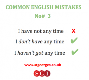 Common English mistakes 3 - I do not have any time