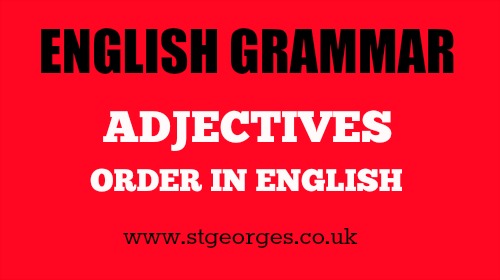 Adjectives order in English grammar