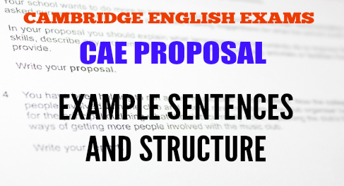 CAE proposal writing how to write perfect sentences